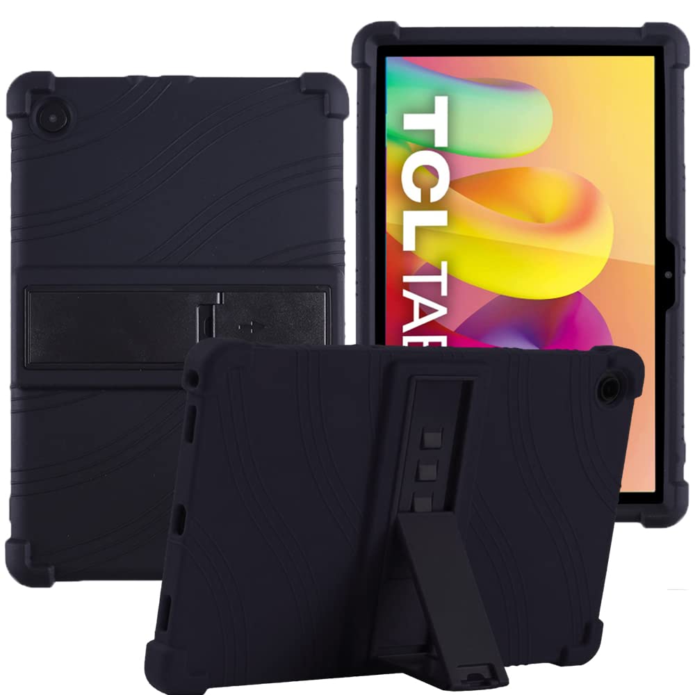 YHFZR Case for TCL Tab 10L 10.1 Inch, Soft Kid Friendly Light Weight Build in Kickstand Protective Case for TCL Tab 10L 10.1 Inch, Black