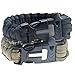 Balight Outdoor Survival Bracelet Cord Paracord Flint Fire Starter Scraper Whistle Gear Kits,Set of 1\2\5\10