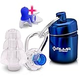 Noise Cancelling Ear Plugs - High Fidelity Professional Noise Reduction Reusable Earplugs Best for Musicians Concerts Shooting Sleeping Motorcycles Airplane Travel Industrial Works (medium)