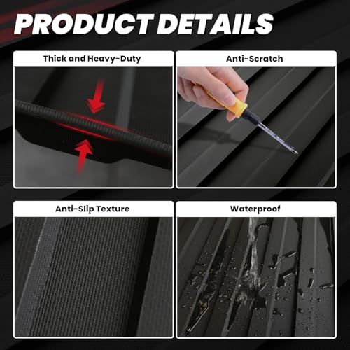 LASFIT 5.5FT Truck Bed Mat for Ford F-150 2026 2025 2024 F150 Lightning Custom Fit for 67.1 inch Bed Box All Weather Protector TPE Bed Liner Durable Easy Clean- Black-Not Fit for Drop in Bedlienr