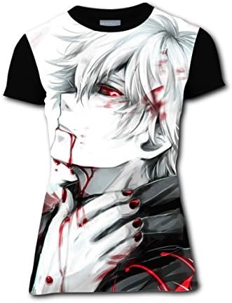 vn21G21JG 3D Maigic Personalized Tokyo-Ghoul-Kaneki-Ken National Hot Design Women Sleeve T-shirt Fashion Styles Tee Shirt Black 3XL