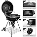 BEAU JARDIN 22.5 Inch Charcoal Grill for Outdoor Cooking BBQ Barbecue Coal Kettle Bowl Grill Portable Heavy Duty Round with Wheels Grilling for Tailgating Patio Backyard Camping Black