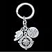 lauhonmin 2pcs Mother Daughter Key Chain Set No Matter Where Compass Split Broken Heart for Women Girl (Style A)