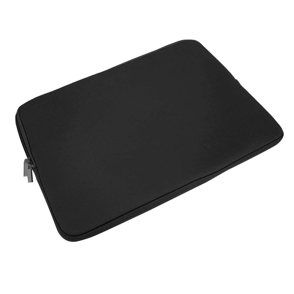 Laptop Sleeve Solid Color Fashion Double Zipper Hand Carry Bag Notebook Protective Case Compatible with inches-black)