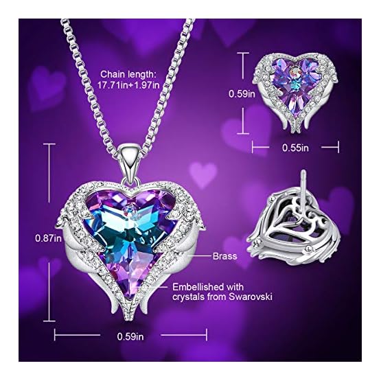 CDE-Angel-Wing-Heart-Necklaces-and-Earrings-Christmas-Jewelry-Gifts-Embellished-with-Crystals-from-Swarovski-18K-White-Gold-Plated-Jewelry-Set-for-Women CDE-Angel-Wing-Heart-Necklaces-and-Earrings-Christmas-Jewelry-Gifts-Embellished-with-Crystals-from-Swarovski-18K-White-Gold-Plated-Jewelry-Set-for-Women