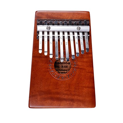 10 Key Kalimba Thumb Piano Beautiful Mahogany Thumb Harp An African