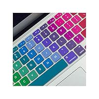 Elecouble Colorful Silicone Keyboard Cover Laptop Skin Notebook Protector for 11" 13" 15",11Inch