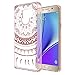Samsung Galaxy Note 5 Case with Screen Protector,AnoKe Scratch Resistant Mandala Flower Girls Women Acrylic Hard Rubber Slim Fit TPU Clear Phone Cover Cases for Samsung Galaxy Note 5 -TM CH Rose Gold
