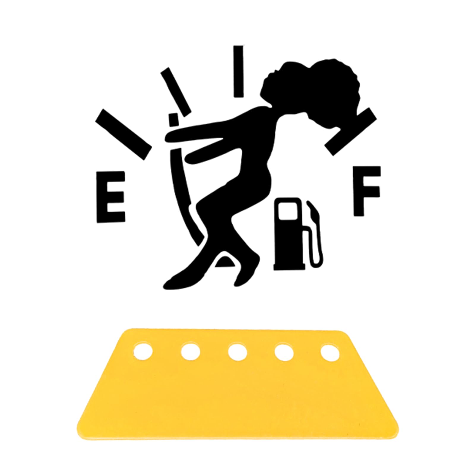 Augeny Funny Car Fuel Tank Sticker, EF Logo