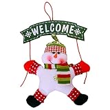 TOPUNDER Christmas Wreath Christmas Snowman Party Door Decoration Christmas door hanging (Green)