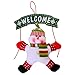 TOPUNDER Christmas Wreath Christmas Snowman Party Door Decoration Christmas door hanging (Green)