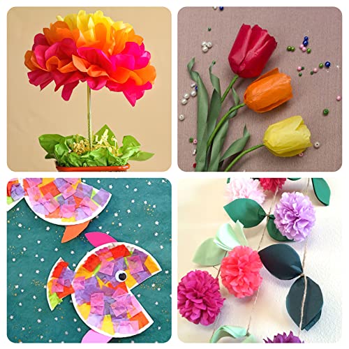 Shindel 120 Sheets Colorful Tissue Paper, Tissue Paper Bulk 19.7 x 13.8 Inch Gift Wrapping Paper for DIY Crafts Gift Box Wrapping 20 Colors