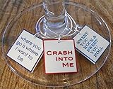 FortySevenGems Set of 6 Dave Matthews Band Song Lyrics Collection Wine Charms