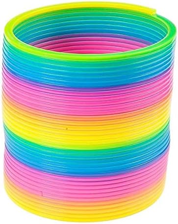 Neliblu Jumbo Rainbow Coil Spring 6" Fun for Both Kids and Adults - Fun or Stocking Stuffer, Party Favor and Classroom Reward