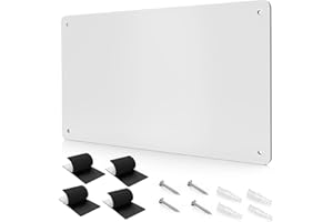 XYK 17.7" x 11.8" White Metal Magnetic Board - Magnet Bulletin Board to Display Magnetic Letters Numbers Animal, Poetry, Spice Jars, Notes, Photos, Suitable for Wall, Refrigerator, Cubicle, Cabinet