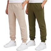 DKNY Boys Fleece Joggers Athletic Sweatpants with Elastic Waistband 2 Pack | Reinforced Stitching for Durable Wear, Secure Drawstring Fit, Versatile Pockets for School or Play
