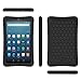 Fintie Silicone Case for Amazon Fire HD 8 (Previous Generation - 6th) 2016 release - [Honey Comb Series] Light Weight Anti Slip Shockproof Kids Friendly Cover (NOT Fit All-New Fire HD 8 2017), Black