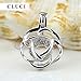 NY Jewelry 925 Sterling Silver Rose Design Pearl Cage Locket Pendants for Women Jewelry Making