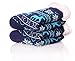 SDBING Slipper Socks for Women with Grippers, Winter Warm Fuzzy Indoor Christmas Gifts Socks (Blue)
