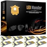 LED Monster 8pcs T10 Wedge Best Value Super Bright High Power 3014 15-SMD 194 168 2825 W5W White LED Bulb Lamp for Car Truck Interior Dome Map Door Courtesy License Plate Lights