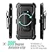 Galaxy J3 Emerge Case, J3 2017 Case, Amp Prime 2 Case, Venoro Heavy Duty Shockproof Full Body Protection Rugged Hybrid Case Cover with Swivel Belt Clip and Kickstand for Samsung J3 Prime (Black)