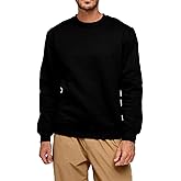 TUVEKE Men's Sweatshirts Soft Long Sleeve Crewneck Sweatshirt Midweight Fleece Sweat Shirt Breathable Pullover Sweater S-3XL
