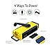 DaringSnail AM/FM NOAA Weather Emergency Solar Digital Crank Radio with 3W LED Flashlight, SOS Alarm & 2000MAh Power Bank（Yellow）