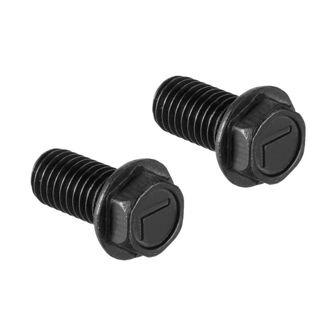 Photo 1 of uxcell Metric M8x16mm Hex Flange Bolts Left Hand Thread 8.8 Grade Carbon Steel Black 2pcs