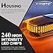 Xprite White and Amber/Yellow 240 LED Emergency Hazard Warning Mini Beacon Light Bar w/Magnetic Base for Law Truck Car Enforcement Snowplow Safety Strobe Lights