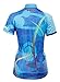 QinYing Women's Short Sleeve Outdoor Bicycle Bike Cycling Jersey Top Blue XXL