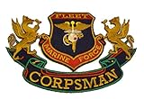 FLEET MARINE FORCE FMF CORPSMAN Cut Out PATCH. Beautiful Color! - Veteran Owned Business
