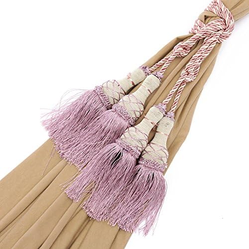 Window Dressings Beautiful Draperies Curtains A Pair Garden-style Tassels Curtain Tieback Double Curtain Tie Ball Buckle Home Decor Home Textiles Window Treatments Purple