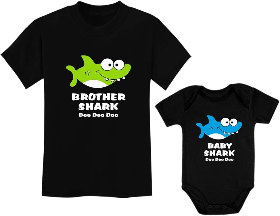 Big Brother Little Brother Outfits Shark Matching Gifts for Siblings Set