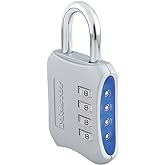 Master Lock Indoor Resettable Combination Locker Lock, 4-Digit Combo Lock for Gym and School Lockers, Colors May Vary, 653D