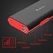 Yoobao Portable Charger with Built in Cables,10000mAh Power Bank Fast Charging 20W PD,3 Outputs and LED Display,External Battery Pack Cell Phone Charger Battery Portable, Black-red