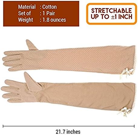 Sunshine Lady Gloves | Prime Grade Cotton Women Driving Cute Gloves for Ultimate UV Protection Excellent for Summer | Superb Fit on Any Hands