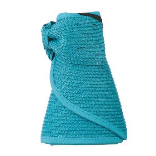 UPF 50+ Bow Closure Roll Up Visor - Turquoise OSFM