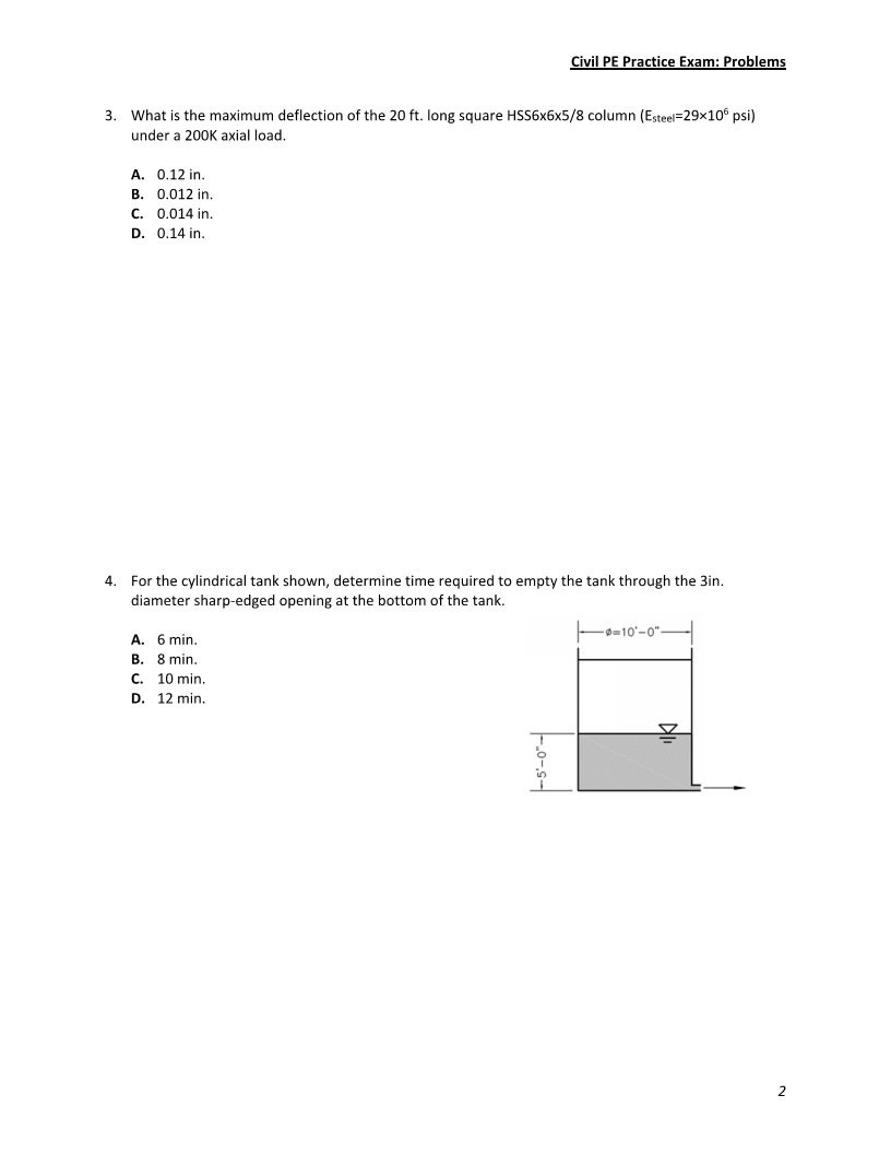 Civil PE Exam Practice: 40 Problems & Solutions (breadth): CivilPEPrep:  0040232496622: Amazon.com: Books