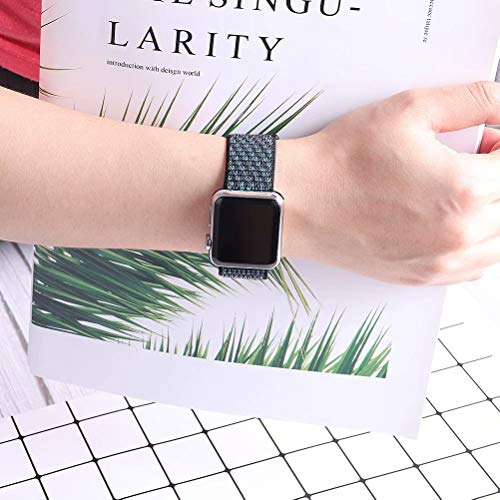 HILIMNY Compatible for Apple Watch Band 42mm, Soft Nylon Sport Loop, with Hook and Loop Fastener, Replacement Band Compatible for iWatch Series 1/2 / 3/4 (42mm, Hyper Grape)