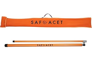 SAFEACET 20 ft Height Stick for Semi Trucks, Telesopic Load Height Measuring Sticks with Portable Bag & Folding Cross Pole, Heavy Duty Haul Carrier Essential Tool for Oversize Trailer, Car Haulers