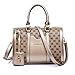 Women Handbag,Women Bag, KINGH Vintage PU Leather Shoulder Bag Purse 2 PCS Set Bag 089 Gold