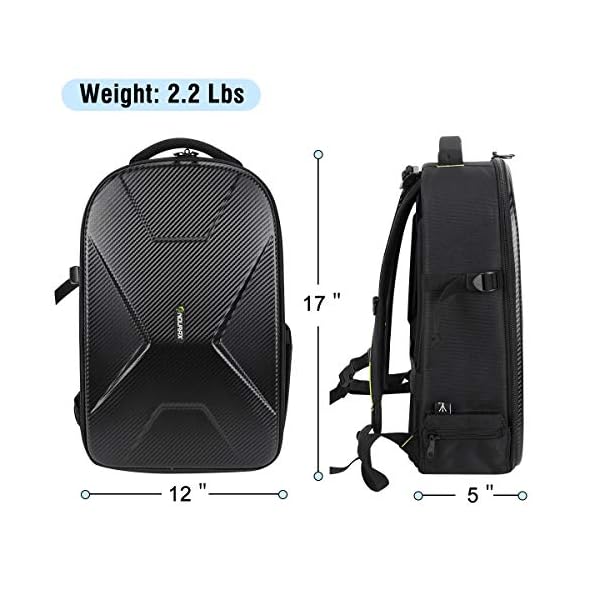 Endurax Kamerarucksack Wasserdicht für DSLR SLR Fotografen Kamera Tasche für spiegellose Kamera mit Hardshell-Schutz… – Bild 5