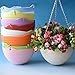 Hanging Flower Plant Indoor Outdoor Basket Flower Pot Chain Basket Planter Holder 1pcs-White