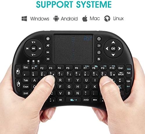 Rii Mini i8 Wireless (AZERTY) - Mini Clavier français, Ergonomique sans Fil avec Touchpad - Pour Smart TV, mini PC, HTPC, Console, Ordinateur - Bestbluetooth.fr Rii Mini i8 Wireless (AZERTY) - Mini Clavier français, Ergonomique sans Fil avec Touchpad - Pour Smart TV, mini PC, HTPC, Console, Ordinateur