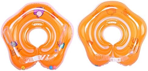2 Pcs of Infant Baby Inflatable Swimming Ring Float Swimtrainer Infant Swim Accessories (Orange)