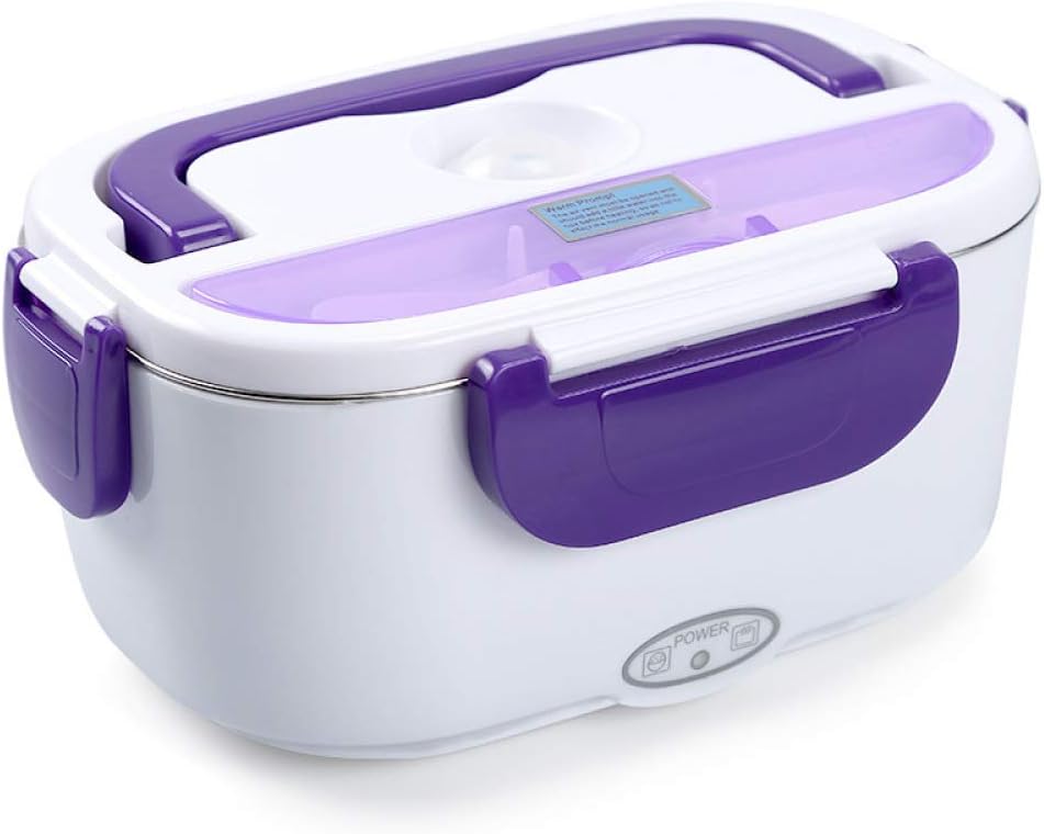liangh Electric Lunch Box,Meal Prep Container,Portable Bento Boxes,Large Capacity/Automatic Heating/Negative Pressure Sealed Fresh,Purple
