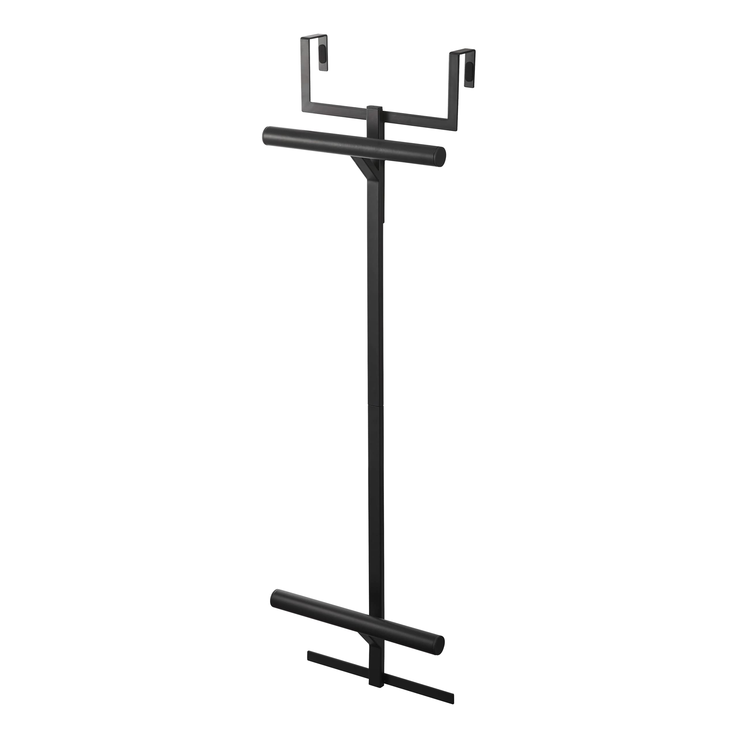 YAMAZAKI Home Tower Backpack Over The Door Hanger for Closet Or Bedroom, Two-Tiered Bookbag Metal Storage Rack, Easy Installation - Steel