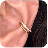 MODRSA Gold Cartilage Earrings For Women Helix Piercing Jewelry Double Hoop Earring Cartilage Hoop Second Hole Earrings For Women 16G Septum Ring Clicker Nose Ring 8mm Hinged Nose Hoops 1pcs