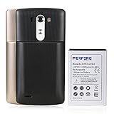 Perfine LG G3 Battery BL-53YH Battery 6000mAh for LG G3 D855 VS985 D830 D851 D850 LS990 Mobile Phone Extended Battery with Black-Gold Back Cover Case