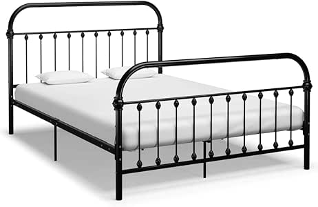 UnfadeMemory - Estructura de cama de metal con somier de láminas, cama